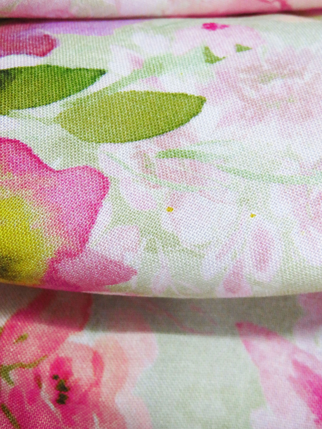 Peach/Fern Green/Fuchsia/Multi 100% Rayon Artistic Floral Print Challis 57W