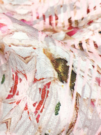 Pale Pink/Medium Carmine/Multi 100% Rayon Abstract Print Challis 56W