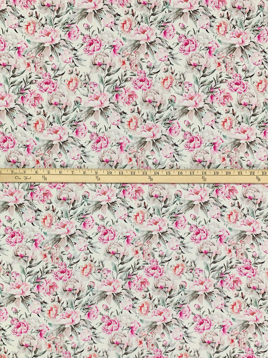 Alabaster/Pastel Magenta/English Red/Multi 100% Rayon Floral Print Challis 58W