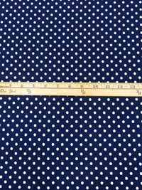 Midnight Navy/White Nylon/Lycra Dot Print Pique Swimwear Knit 53W