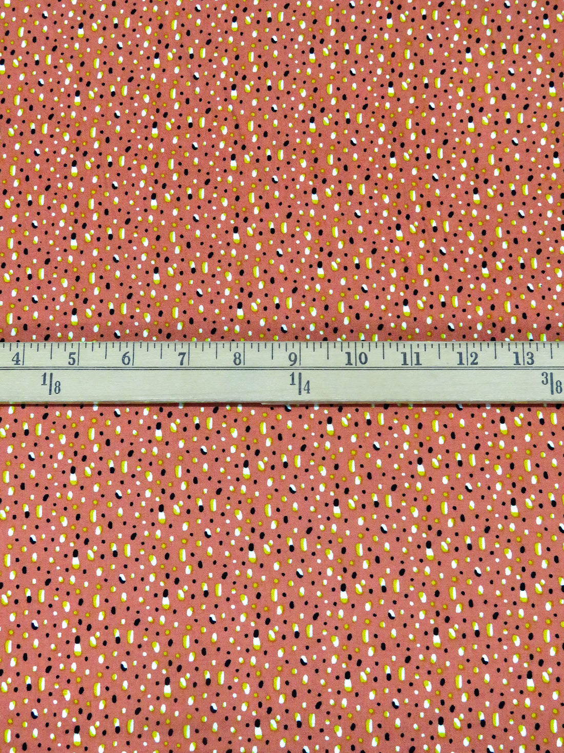 Terracotta/Goldenrod/Black/Multi 100% Rayon Abstract Dots Print Challis 54W