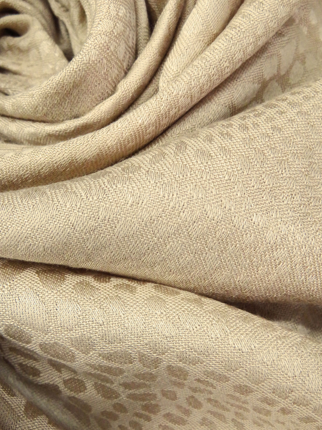 Wheat 100% Rayon Scales Weave Jacquard Challis 55W