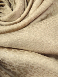 Wheat 100% Rayon Scales Weave Jacquard Challis 55W