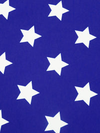 Cobalt Blue Deep/White Nylon/Lycra Stars Print Swimwear Knit 58W