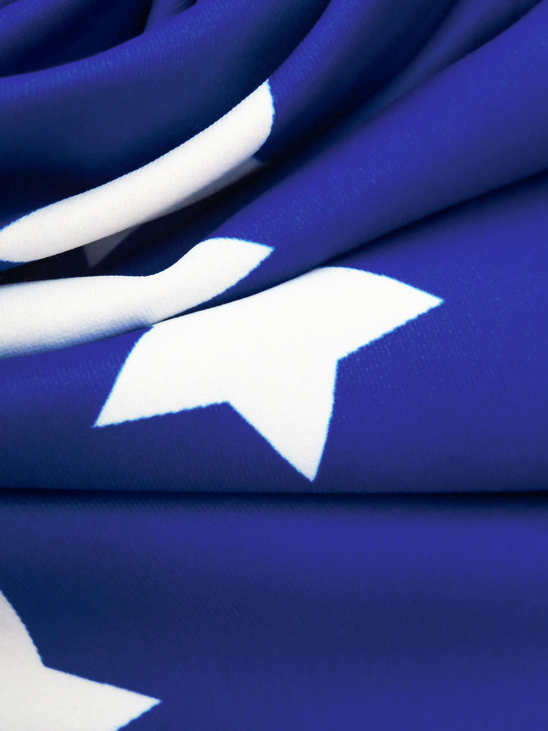 Cobalt Blue Deep/White Nylon/Lycra Stars Print Swimwear Knit 58W