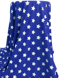 Cobalt Blue Deep/White Nylon/Lycra Stars Print Swimwear Knit 58W