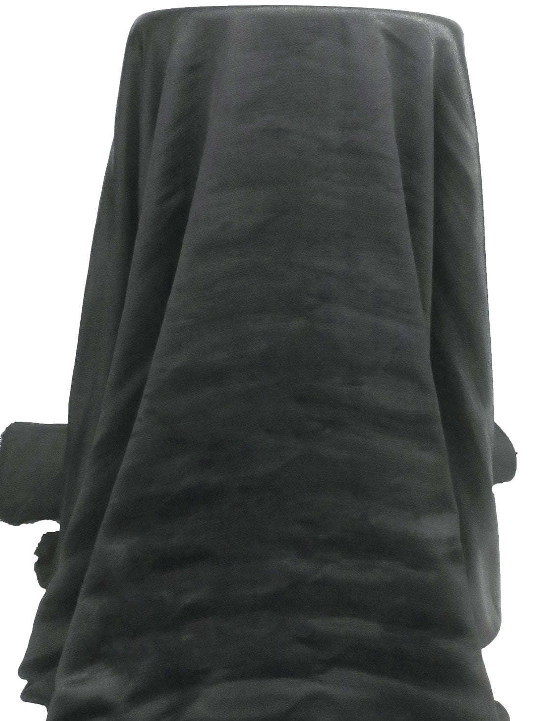 Dark Charcoal Gray 100% Polyester Hammered Charmeuse 55W