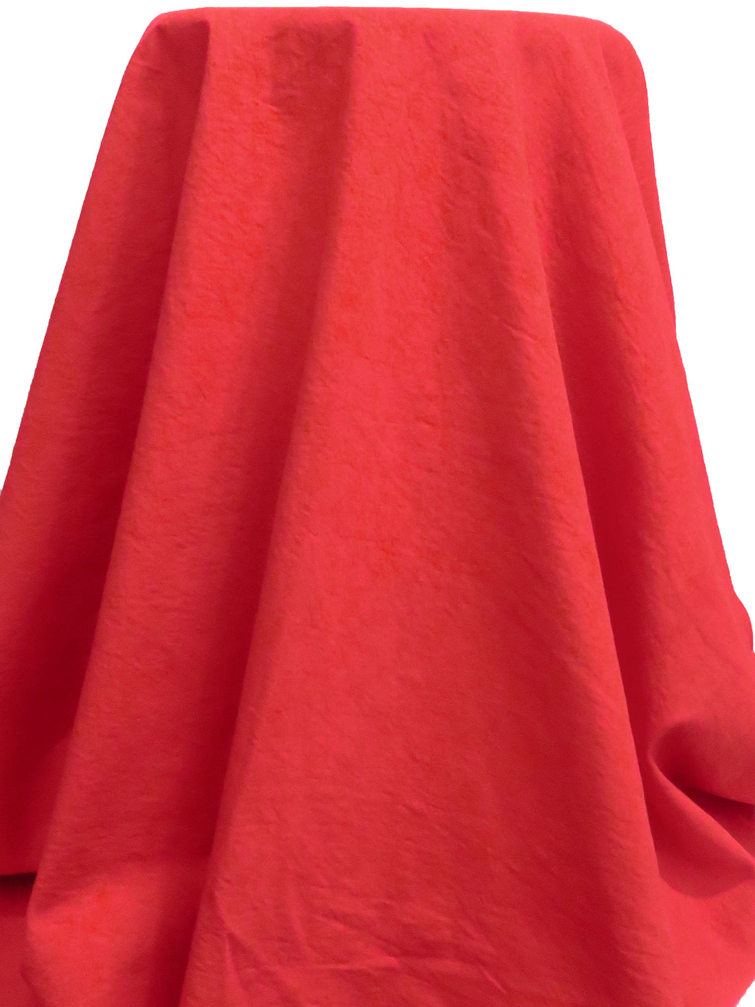 Coral Red 100% Cotton Washed Denim Twill 61W