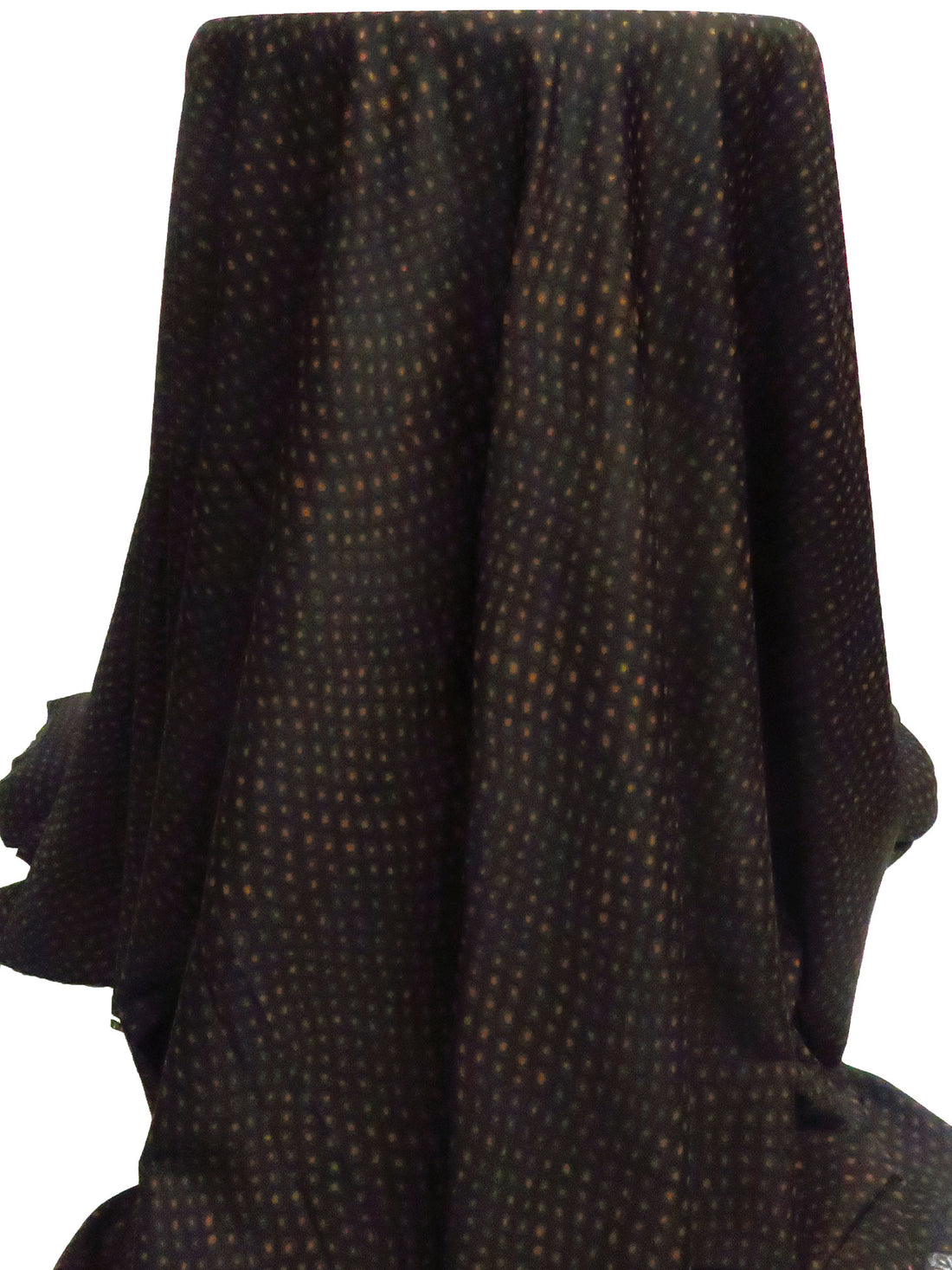 Black/Chocolate/Dark Brown Nylon/Lycra Abstract Dot Wave Print Swimwear Knit 59W