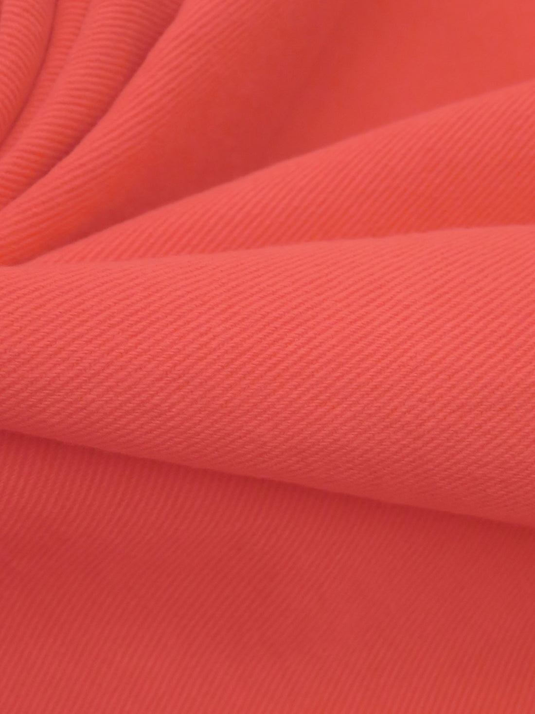 Tart Red 100% Cotton Washed Denim Twill 56W