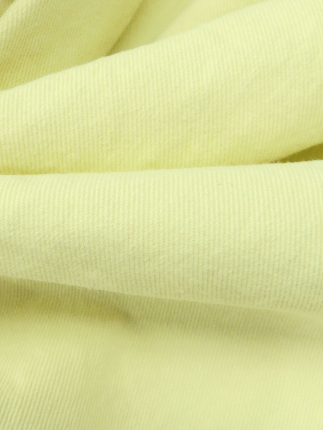 Pale Lemon-Lime 100% Cotton Washed Denim Twill 56W