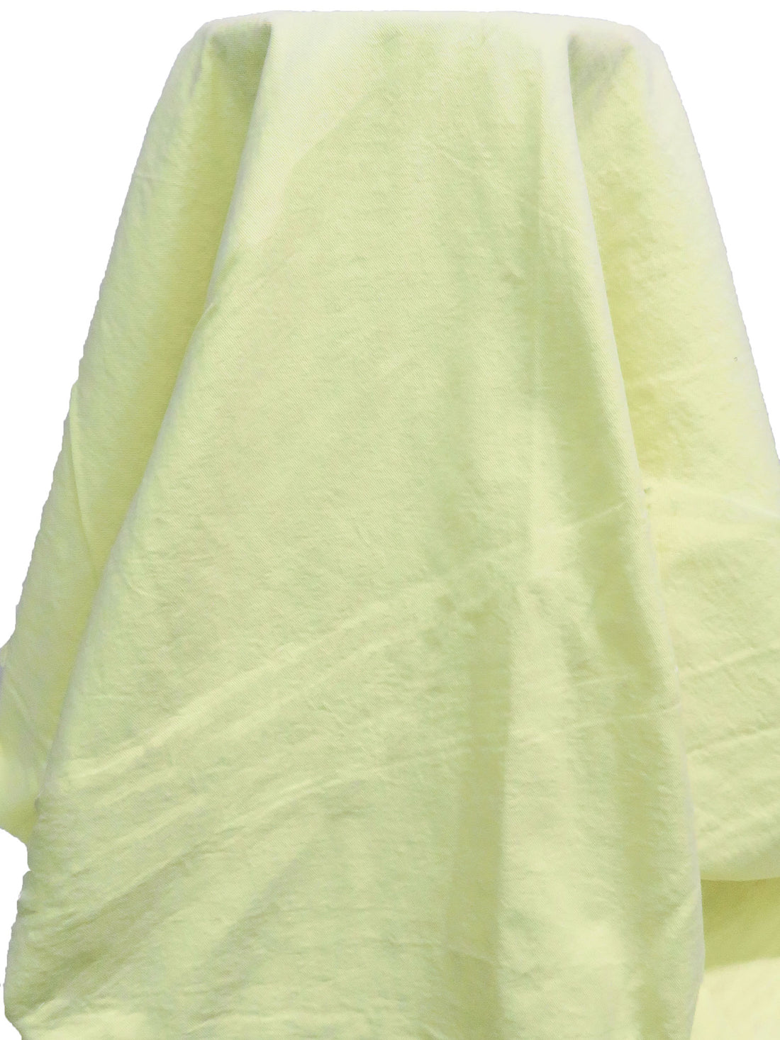Pale Lemon-Lime 100% Cotton Washed Denim Twill 56W