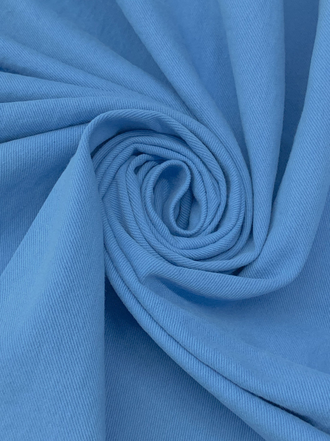 Celestial Blue 100% Cotton Washed Denim Twill 56W