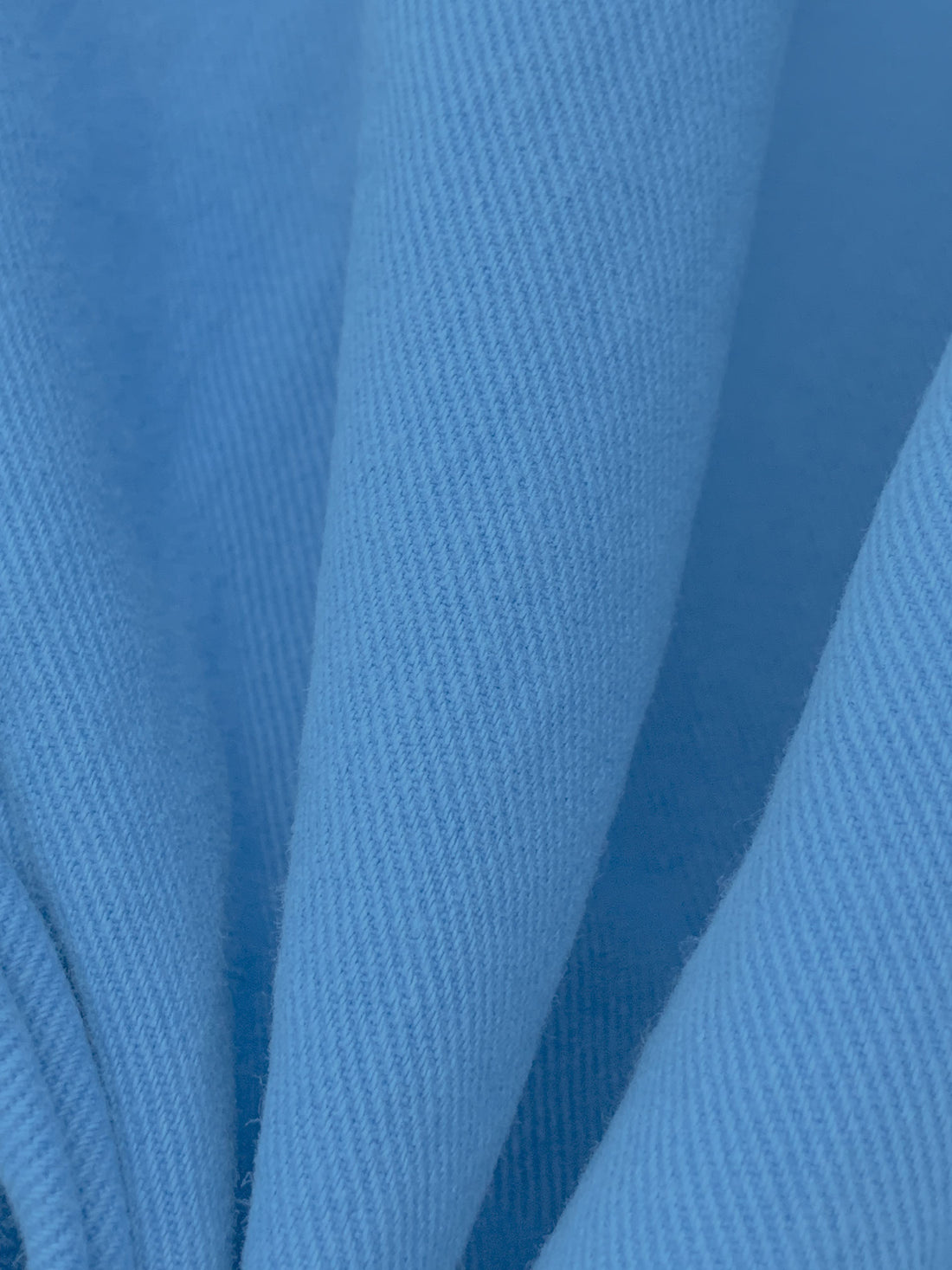 Celestial Blue 100% Cotton Washed Denim Twill 56W