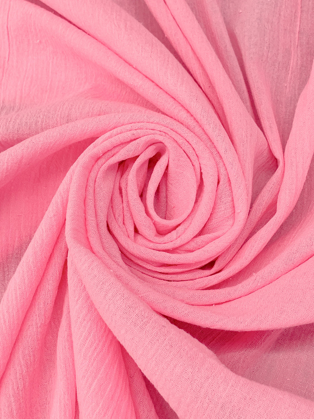 Cherry Blossom Pink 100% Cotton Crinkle Gauze 46W