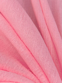 Cherry Blossom Pink 100% Cotton Crinkle Gauze 46W