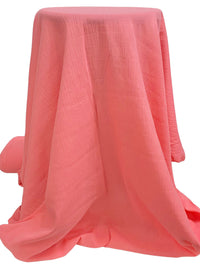 Light Coral Pink 100% Cotton Crinkle Gauze 49W