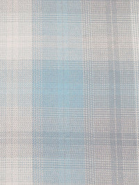 Baby Blue/Light Gray/White 100% Cotton Plaid Weave Tahoe Flannel - Robert Kaufman - 44W
