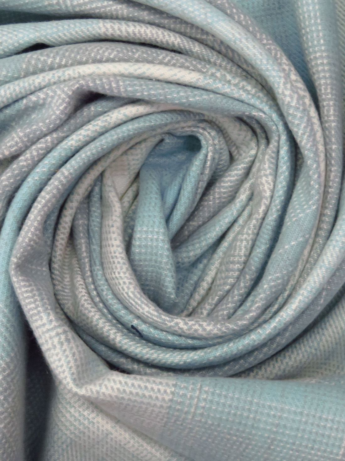 Baby Blue/Light Gray/White 100% Cotton Plaid Weave Tahoe Flannel - Robert Kaufman - 44W