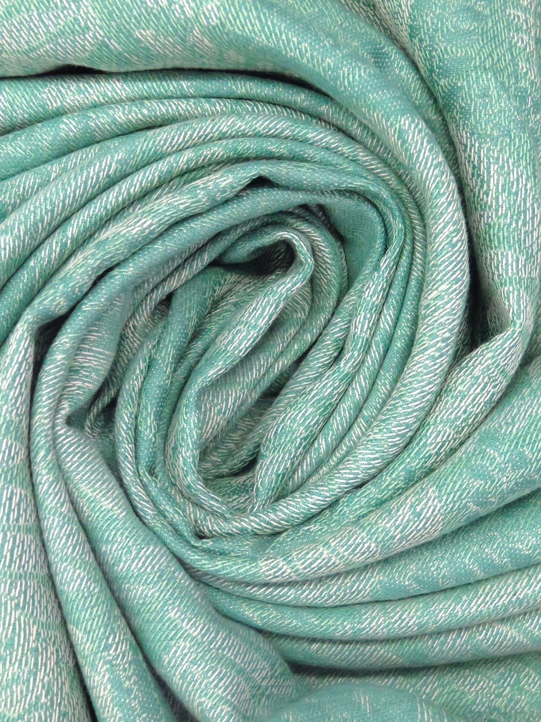 Pearl Aqua/White 100% Cotton Leaf Branch Weave Loire Valley Jacquard - Robert Kaufman - 44W