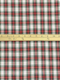 Dark Shaded Grove/English Vermilion/White/Multi 100% Cotton Yarn-Dyed Plaid Shirt Weight Woven - Sevenberry By Robert Kaufman - 43W