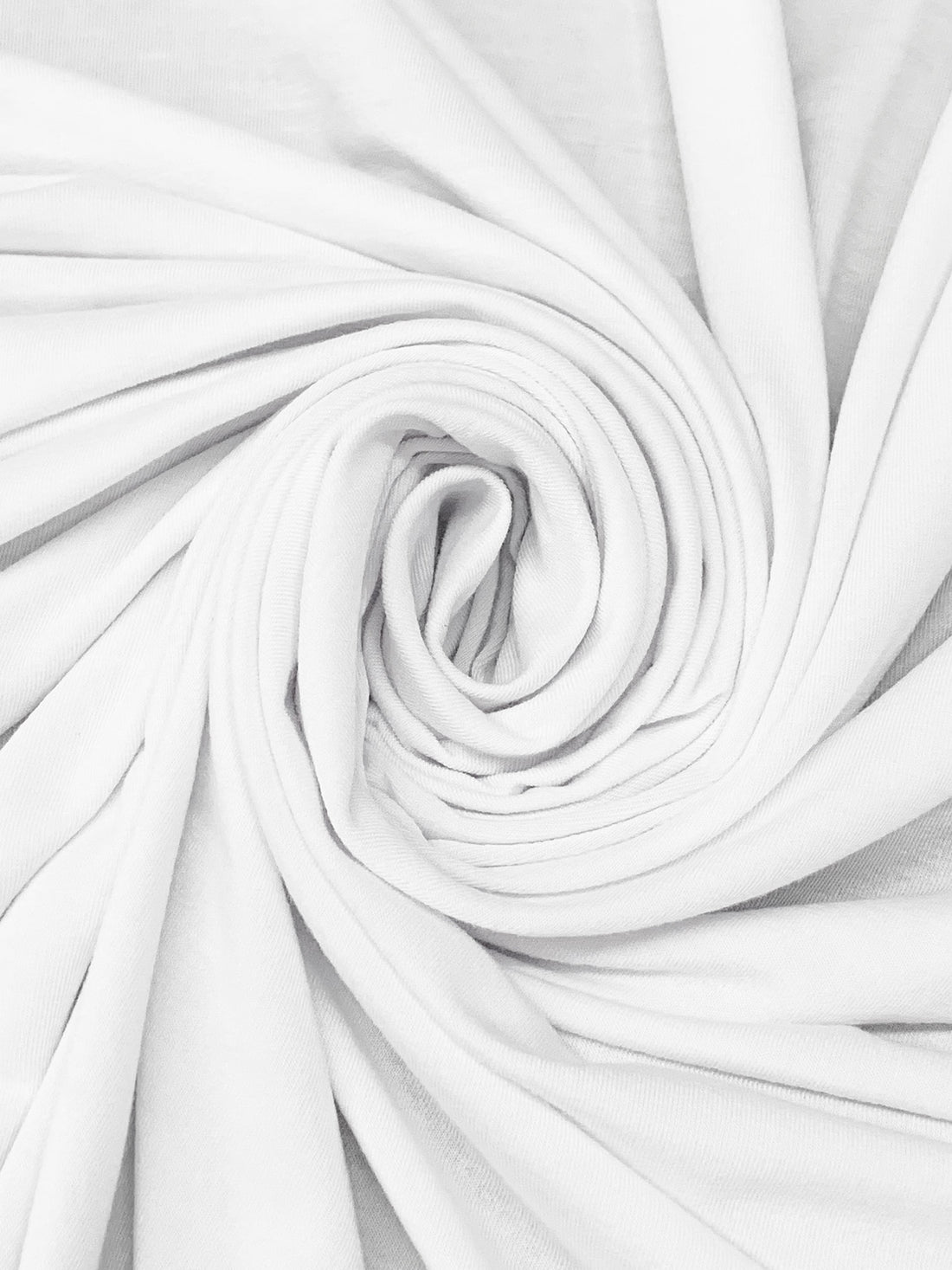 White 100% Polyester Jersey Knit 65W