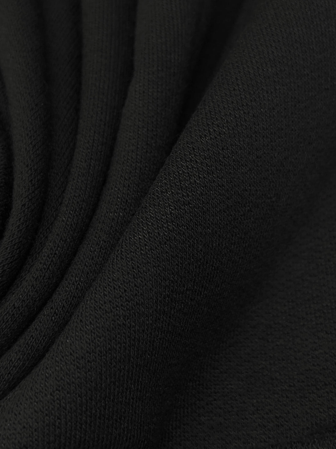 Muted Soft Black Rayon/Lycra French Terry Knit - 60W