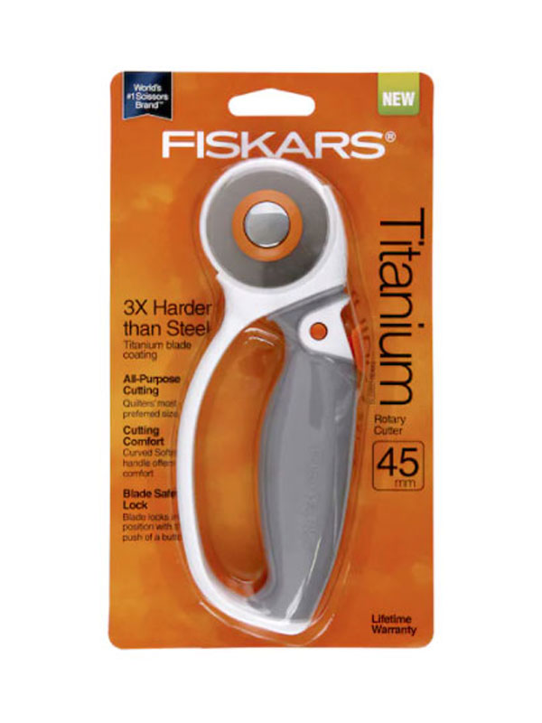 Fiskars Titanium Softgrip Comfort Loop Rotary Cutter 45mm