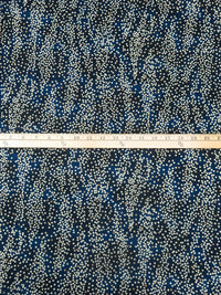 Midnight Blue/Dark Dijon/Muted Khaki 100% Cotton Tiny Floral Print Quilt Weight Woven - Sevenberry By Robert Kaufman - 43W