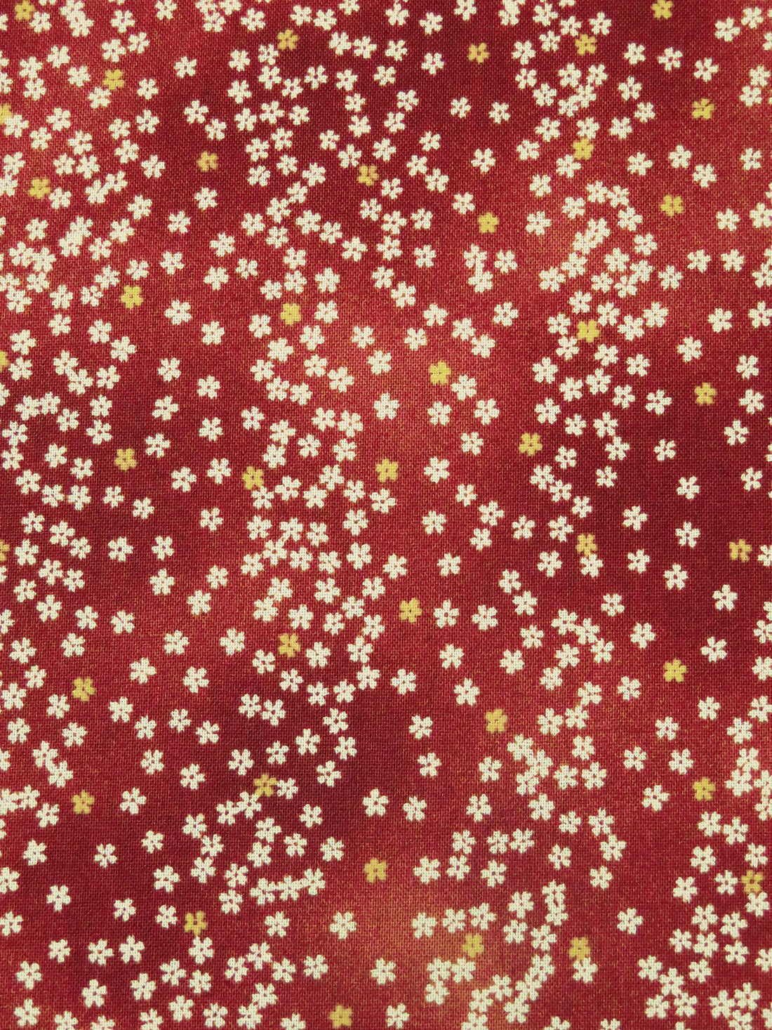 Vivid Auburn/Muted Dark Yellow/Muted Khaki 100% Cotton Tiny Floral Print Quilt Weight Woven - Sevenberry By Robert Kaufman - 43W