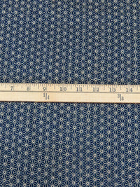 Midnight Blue/Beige 100% Cotton Geometric Print Quilt Weight Woven - Sevenberry By Robert Kaufman - 44W