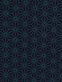 Midnight Navy/Japanese Indigo 100% Cotton Geometric Print Quilt Weight Woven - Sevenberry By Robert Kaufman - 43W