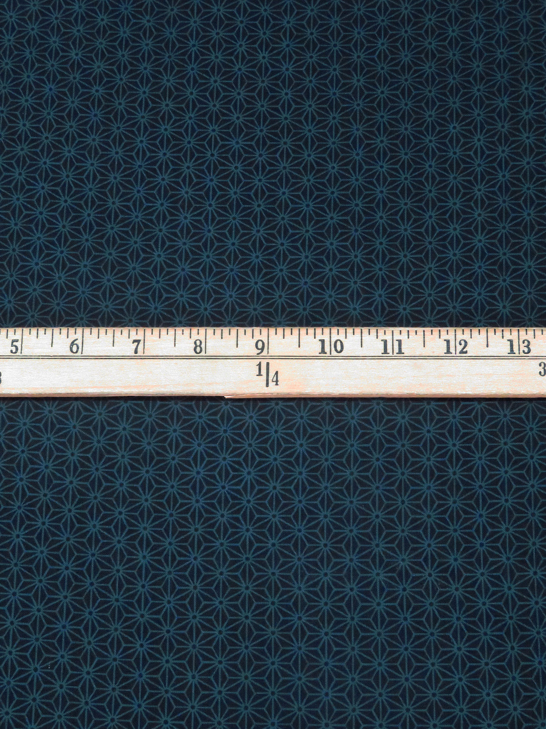 Midnight Navy/Japanese Indigo 100% Cotton Geometric Print Quilt Weight Woven - Sevenberry By Robert Kaufman - 43W