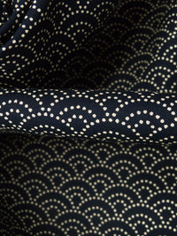 Midnight Navy/Beige 100% Cotton Dot Arches Print Kasuri Shirt Weight Woven - Sevenberry By Robert Kaufman - 44W