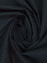 Midnight Navy/Dark Gray 100% Cotton Dot Arches Print Kasuri Shirt Weight Woven - Sevenberry By Robert Kaufman - 43W