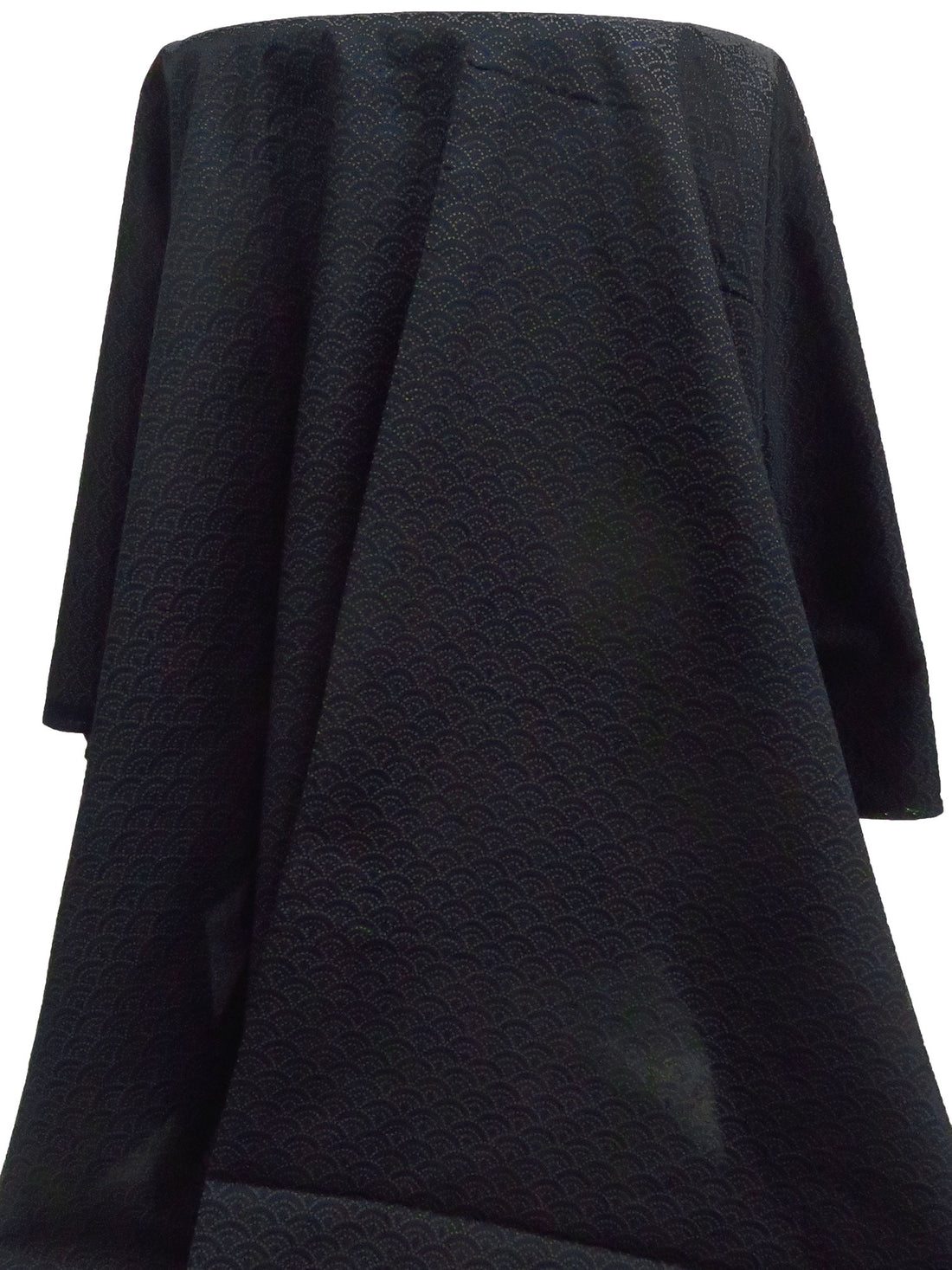 Midnight Navy/Dark Gray 100% Cotton Dot Arches Print Kasuri Shirt Weight Woven - Sevenberry By Robert Kaufman - 43W