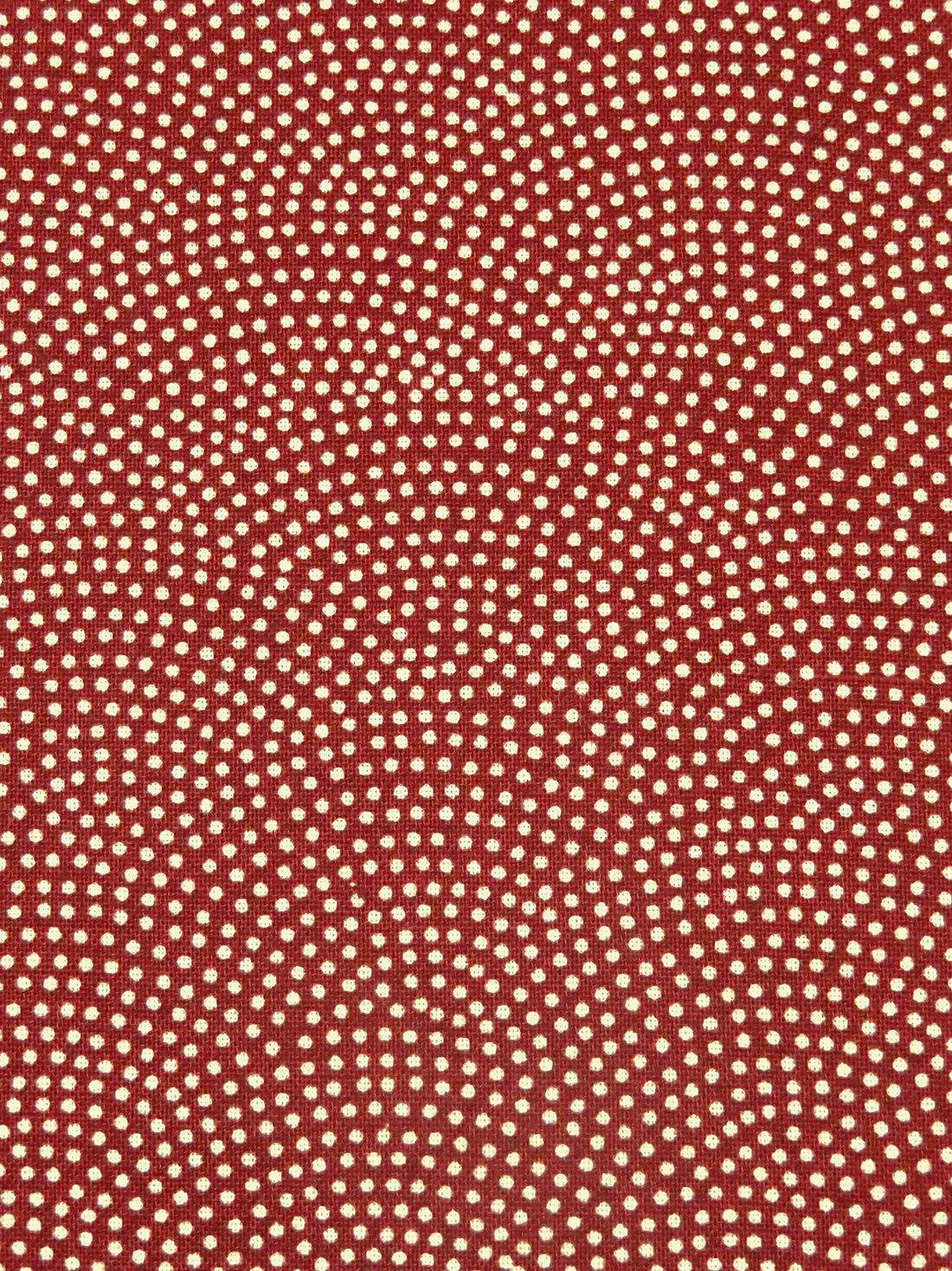 Dark Muted Red/Beige 100% Cotton Dot Print Kasuri Shirt Weight Woven - Sevenberry By Robert Kaufman - 43W