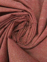 Dark Muted Red/Beige 100% Cotton Dot Print Kasuri Shirt Weight Woven - Sevenberry By Robert Kaufman - 43W