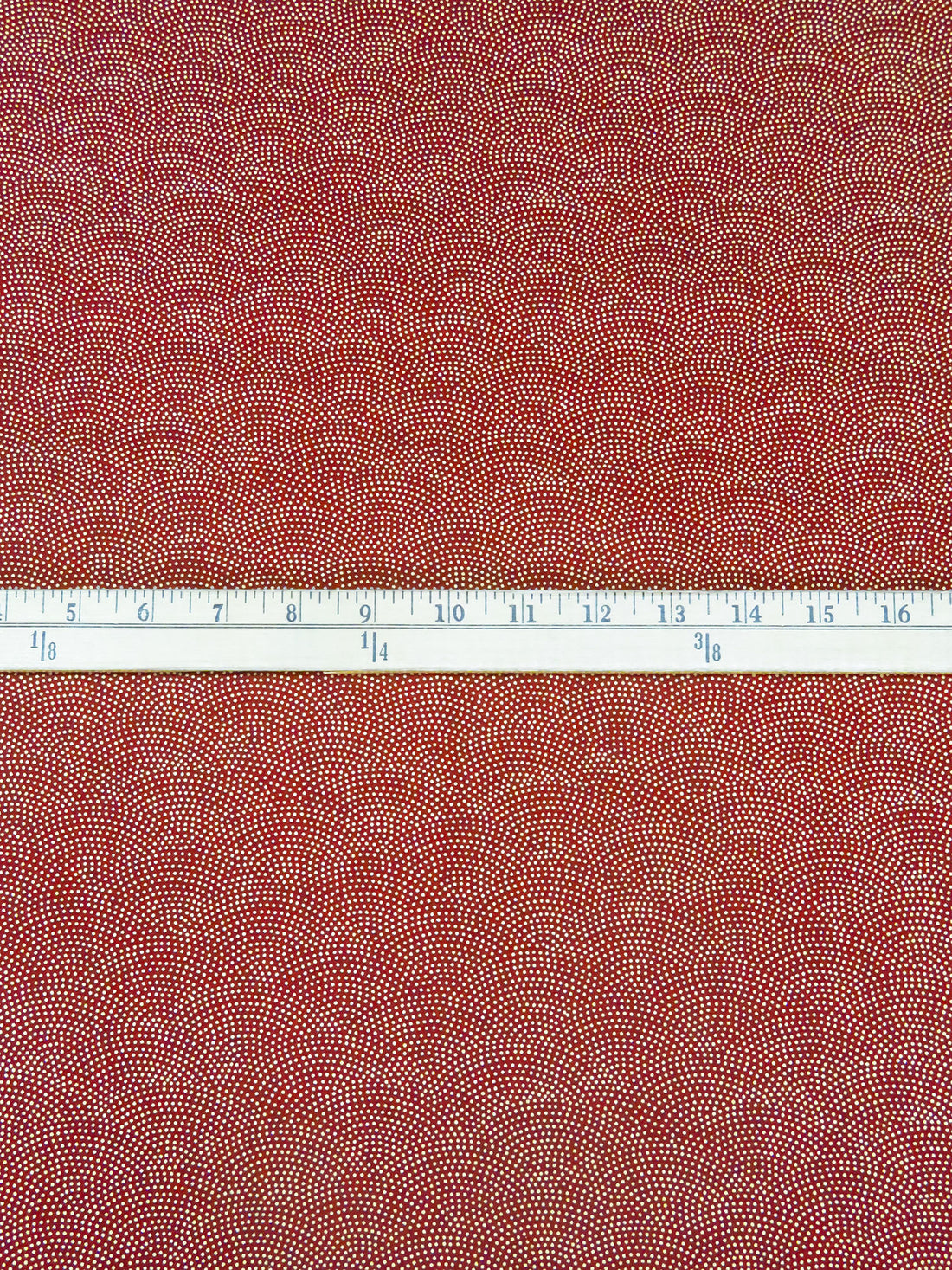 Dark Muted Red/Beige 100% Cotton Dot Print Kasuri Shirt Weight Woven - Sevenberry By Robert Kaufman - 43W