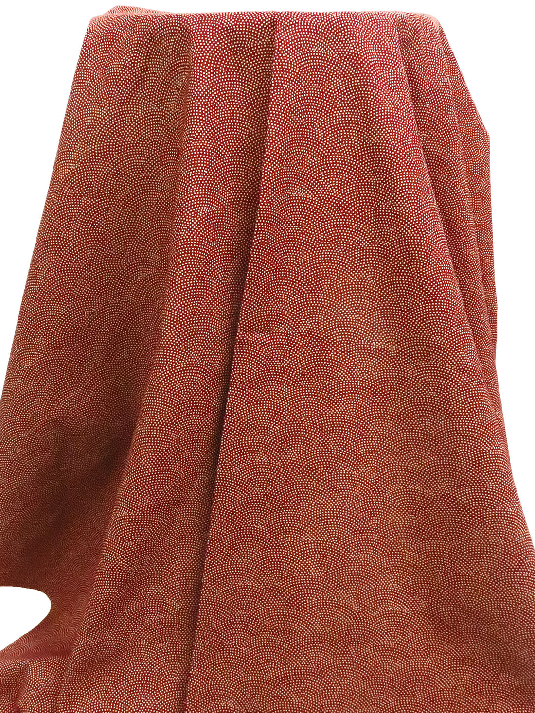 Dark Muted Red/Beige 100% Cotton Dot Print Kasuri Shirt Weight Woven - Sevenberry By Robert Kaufman - 43W