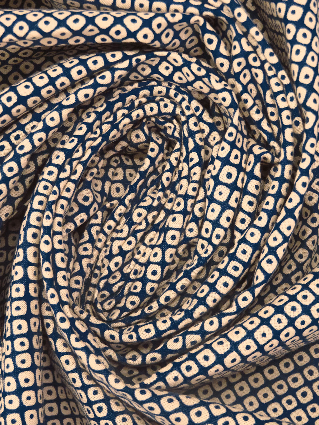 Midnight Blue/Light Burlywood 100% Cotton Abstract Geometric Print Kasuri Shirt Weight Woven - Sevenberry By Robert Kaufman - 44W