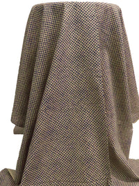 Midnight Blue/Light Burlywood 100% Cotton Abstract Geometric Print Kasuri Shirt Weight Woven - Sevenberry By Robert Kaufman - 44W