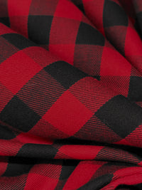 Classic Red/Black 100% Cotton House Of Wales Plaid Shirting - Robert Kaufman - 44W