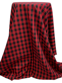 Classic Red/Black 100% Cotton House Of Wales Plaid Shirting - Robert Kaufman - 44W