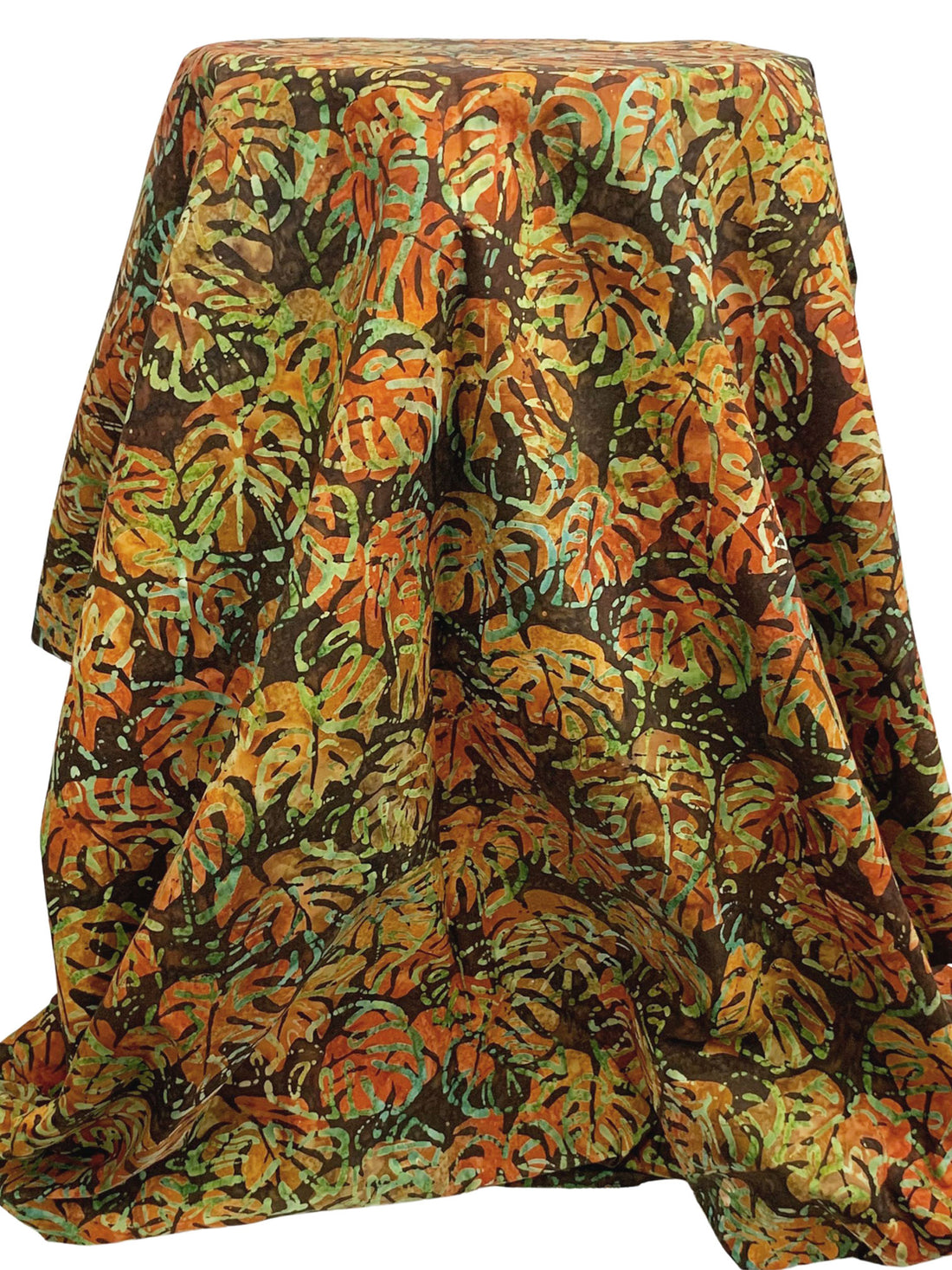Dark Chestnut/Cinnamon/Misty Emerald 100% Cotton Floral Artisan Batiks Jungle Dreams - Robert Kaufman - 44W