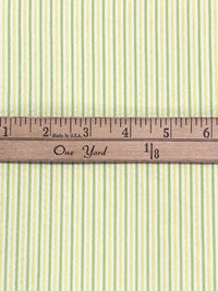 Sprout Green/Soft Yellow/White Cotton/Polyester Vertical Stripe Weave Seersucker Shirt Weight Woven - Robert Kaufman - 57W