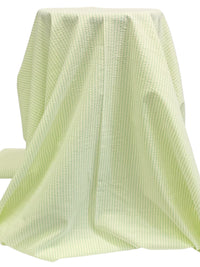 Sprout Green/Soft Yellow/White Cotton/Polyester Vertical Stripe Weave Seersucker Shirt Weight Woven - Robert Kaufman - 57W