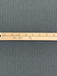 Cool Gray/White Polyester/Rayon Lexington Vertical Pinstripe Weave Suiting - Robert Kaufman - 57W