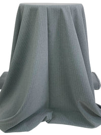 Cool Gray/White Polyester/Rayon Lexington Vertical Pinstripe Weave Suiting - Robert Kaufman - 57W