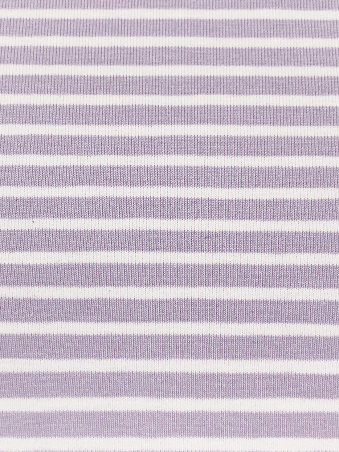 Grape Ice/White Cotton/Lycra Horizontal Yarn-Dyed Stripe Jersey Knit - Robert Kaufman - 59W
